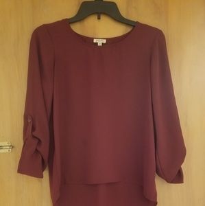 Lilly White XS Maroon blouse